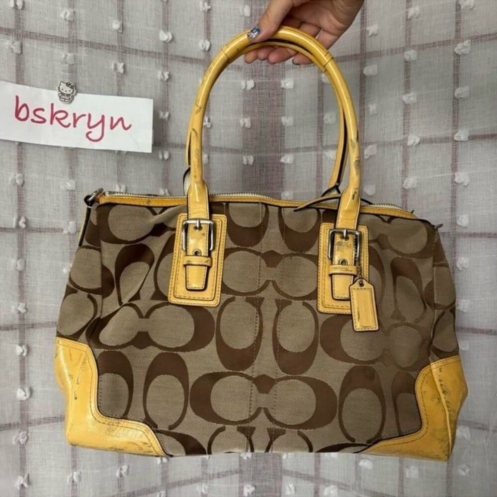 Coach Women's Brown and Tan Bag